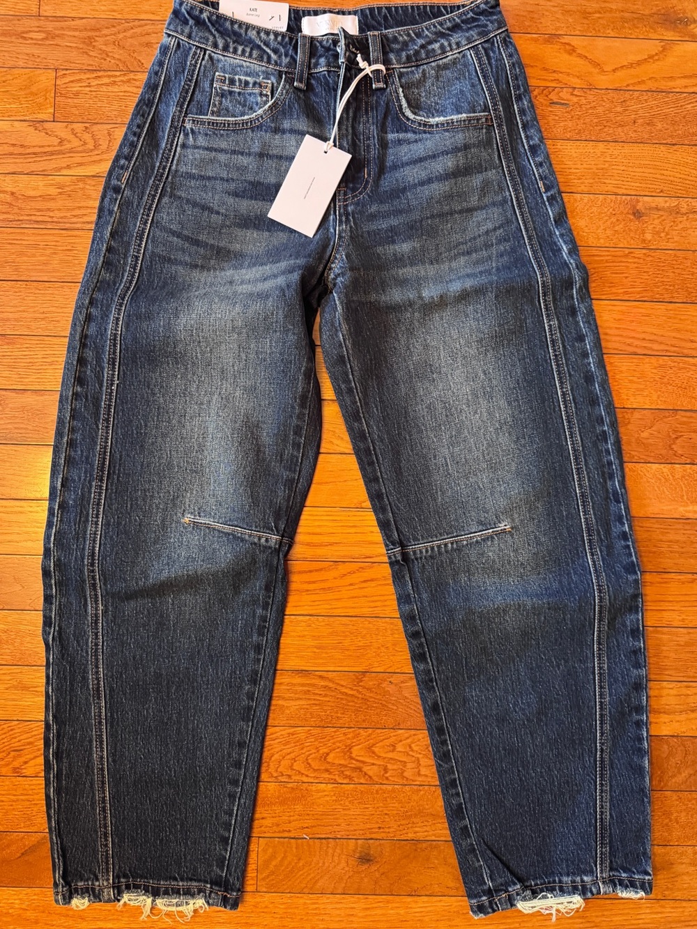 NWT Vervet Barrel Jeans High Rise Dark Wash Jadeite - Picture 5 of 6